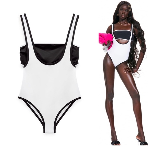 NWT Zara x Barbie™️ The Movie 2 in 1 Swimsuit NWT 💕 - Picture 1 of 10